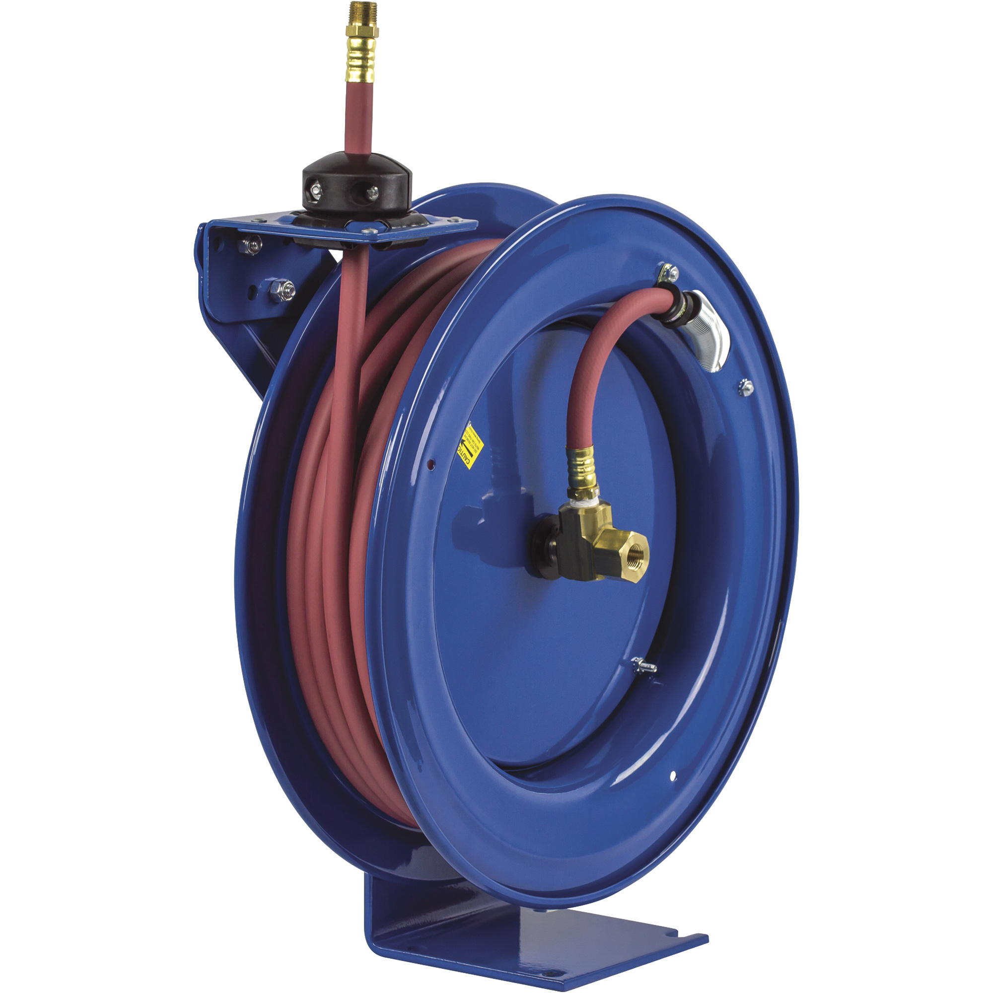 Klutch AutoRewind Dual Arm Air Hose Reel — with 3/8in. x 50ft. Hose
